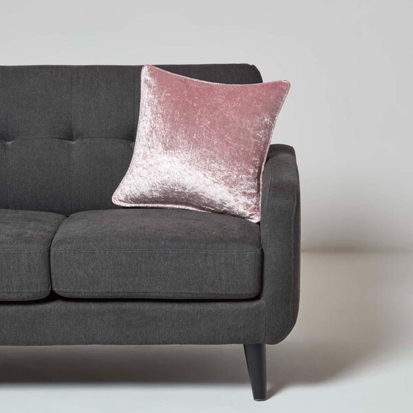 Homescapes Pink Luxury Crushed Velvet Cushion Cover, 45 x 45 cm