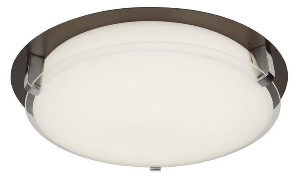Searchlight 4911-30BR Edinburgh Flush Ceiling Light In Brown And Clear Glass
