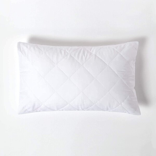 Homescapes Cotton Rich Quilted Pillow Protectors, Pack of 4