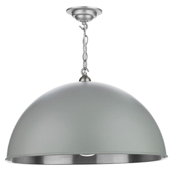David Hunt Lighting EAL8199-07-17-C13 Ealing 1 Light Large Ceiling Pendant In Powder Grey