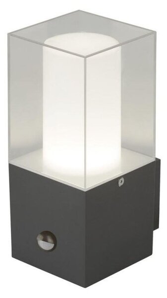 Searchlight 2581GY LED Outdoor Wall Light In Grey With Polycarbonate Shade