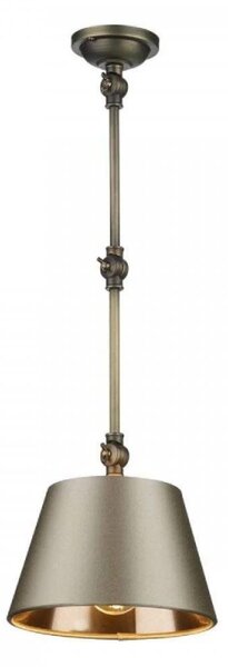 David Hunt Lighting HOX0775+EMP2018-BZ Hoxton 1 Light Ceiling Or Wall Light In Brass With Cream Shade