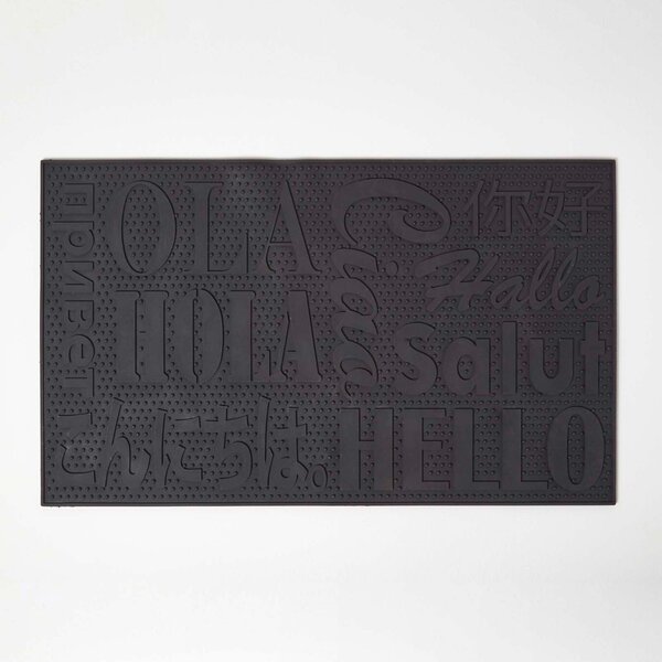 Black PVC Welcome Door Mat