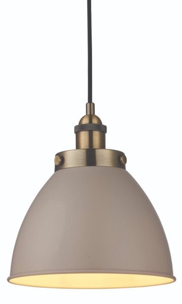 Endon 76328 Franklin 1 Light Ceiling Pendant In Satin Taupe - Dia: 235mm