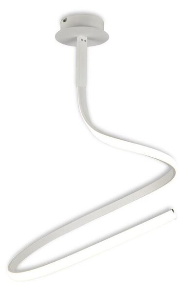 M6002 Nur LED Single Spiral Semi Flush Dimmable Ceiling Light In White