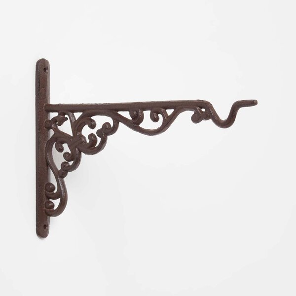 Brown Cast Iron Large Hanging Basket Hook