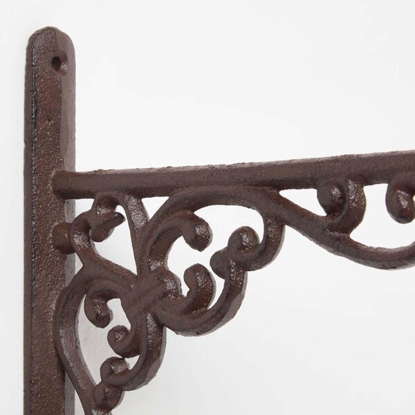 Brown Cast Iron Large Hanging Basket Hook