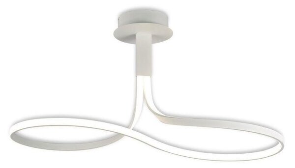 M6000 Nur LED Loop Short Semi Flush Dimmable Ceiling Light In White