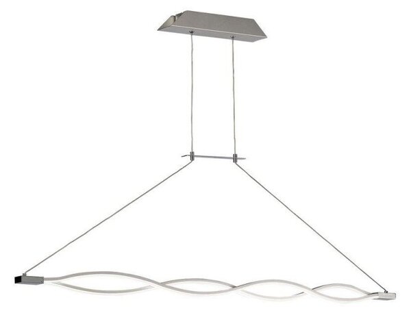 Mantra M4860 Sahara LED Linear Ceiling Pendant In Silver And Chrome