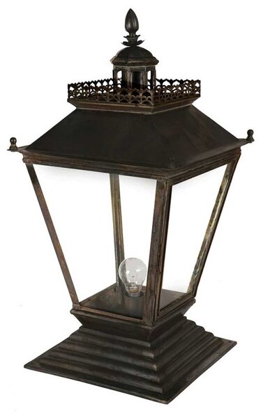 Chateau 501B Traditional Medium Solid Brass Gate Lantern - product_finish:Antique
