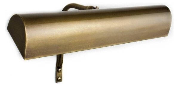 Oxford Solid Brass Trough Frame Mounted Picture Light Antique Brass - Size:25cm