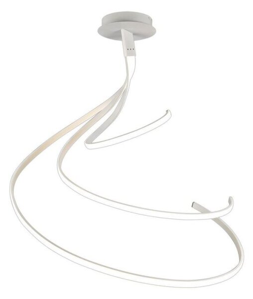 M6007 Nur XL Curl Semi Flush Ceiling Light In White