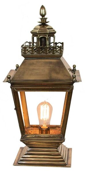 Chateau 501 Traditional Solid Brass Gate Post Lantern - product_finish:Antique