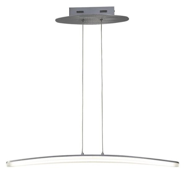 Mantra M4081 Hemispheric Small LED Linear Ceiling Pendant In Satin Aluminium - L: 710mm