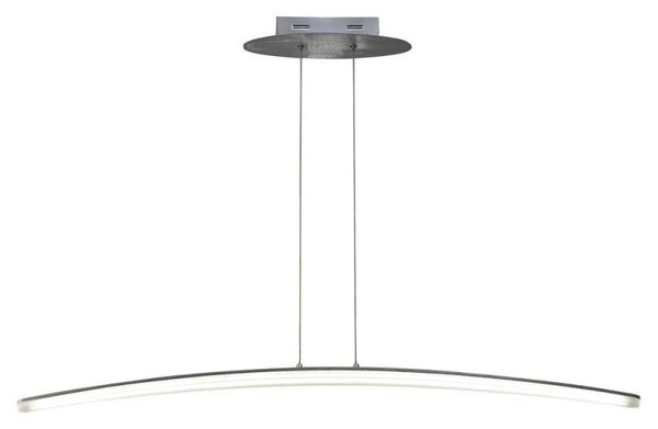 Mantra M4080 Hemispheric Large LED Linear Ceiling Pendant In Satin Aluminium - L: 1100mm