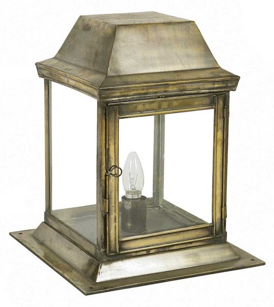 Strathmore 464 Traditional Solid Brass 1 Light Exterior Gate Lantern - product_finish:Antique