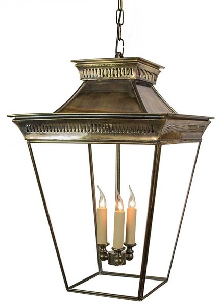 492A Large Pagoda 3 Light Exterior Hanging Light - product_finish:Antique
