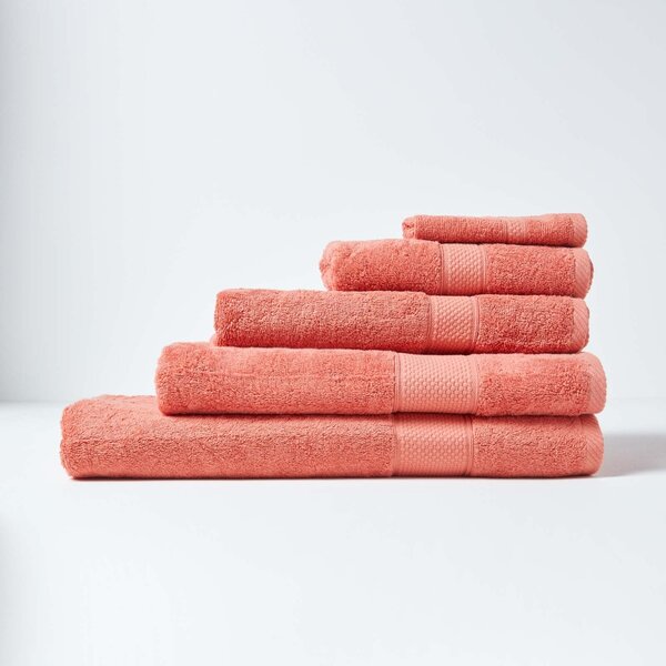 Homescapes Burnt Orange Guest Towel 100% Turkish Cotton