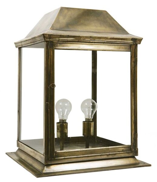 Strathmore 464B Solid Brass 2 Light Exterior Medium Gate Lantern - product_finish:Polished Brass