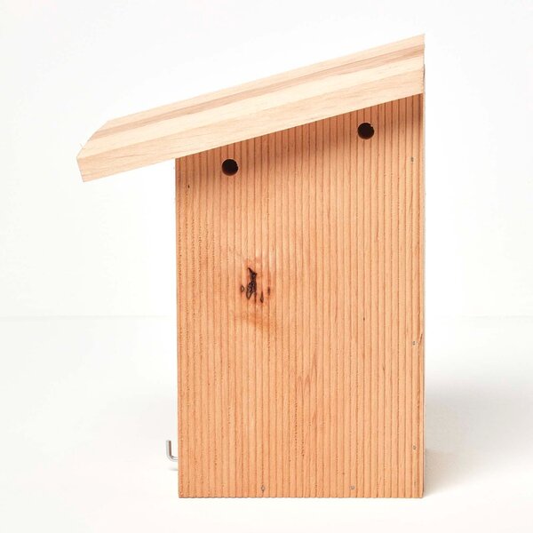 Homescapes Real Wood Blue Tit Bird Box Bird House Feeder