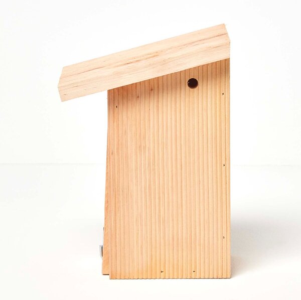 Homescapes Real Wood Winter Wren Bird Box Bird House Feeder