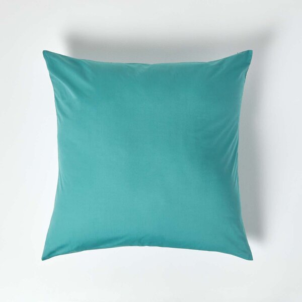 Teal European Egyptian Cotton Pillowcase 200 TC, 60 x 60 cm