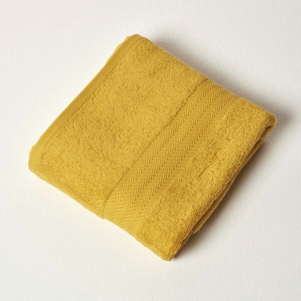 Homescapes Super Soft 500 GSM 100% Cotton Mustard Bath Towel