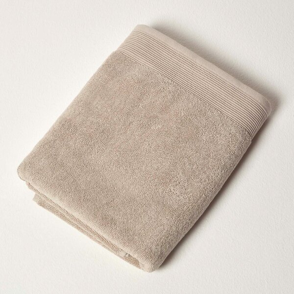 Homescapes 700 GSM Luxury 100% Cotton Taupe Bath Towel