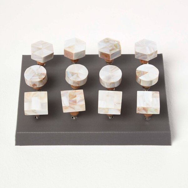 Homescapes Set of 12 Marble Effect Ceramic Furniture Drawer Knobs