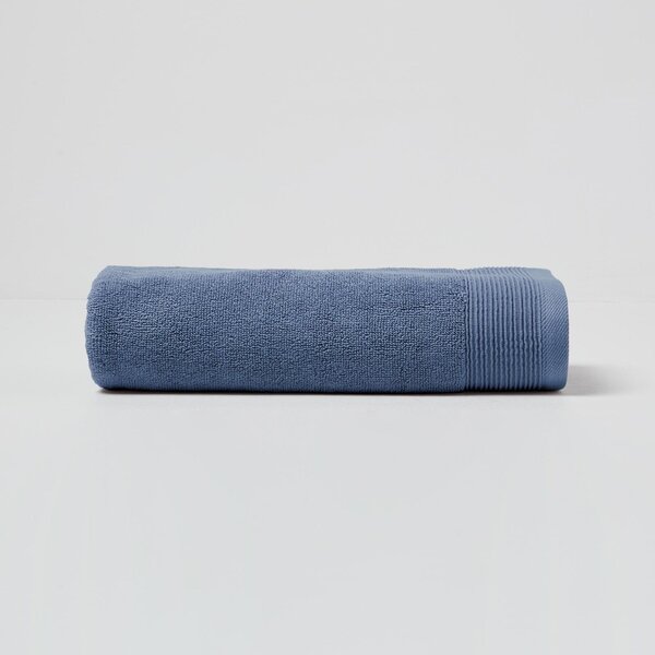 Homescapes 700 GSM Luxury 100% Cotton Denim Blue Bath Towel