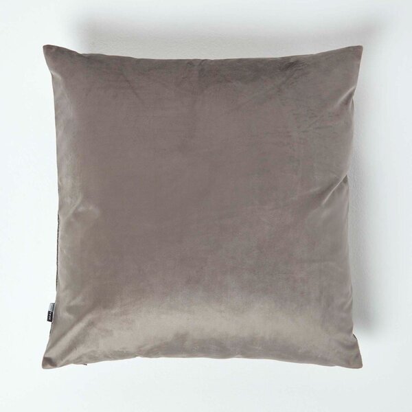 Homescapes Silver Grey Cushion Foiled Metallic Decorative Cushion 50 x 50 cm