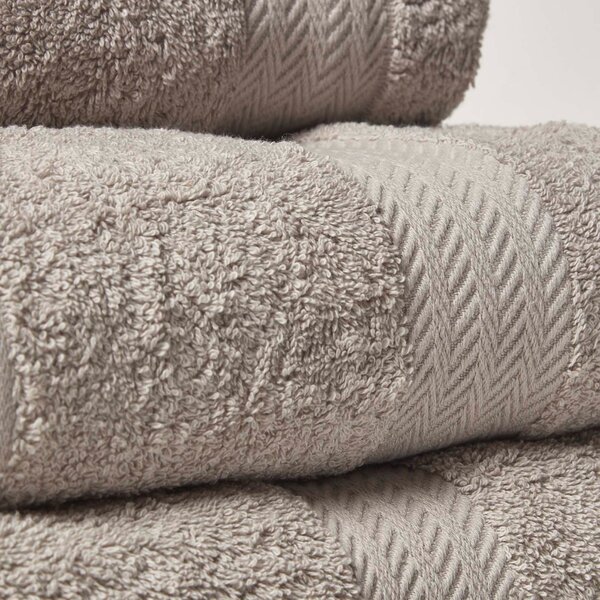 Homescapes Light Grey Luxury Set of 4 Bath Towels 500 GSM Egyptian Cotton