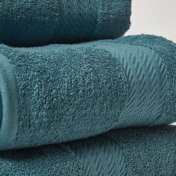 Homescapes Teal Luxury Set of 2 Bath Towels 500 GSM Egyptian Cotton