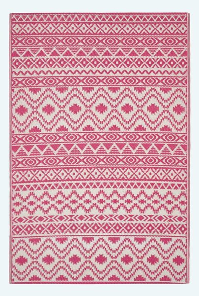 Homescapes Tia Geometric Pink Outdoor Rug Waterproof, 120 x 180 cm