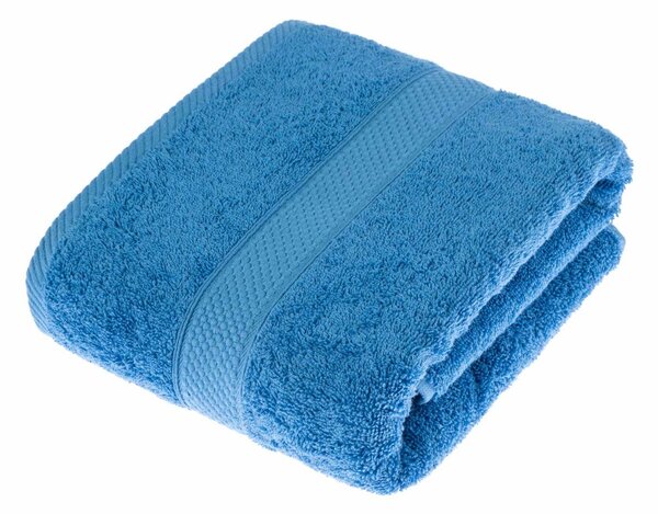 Homescapes Cobalt Blue Bath Towel Set of 2 Turkish Cotton