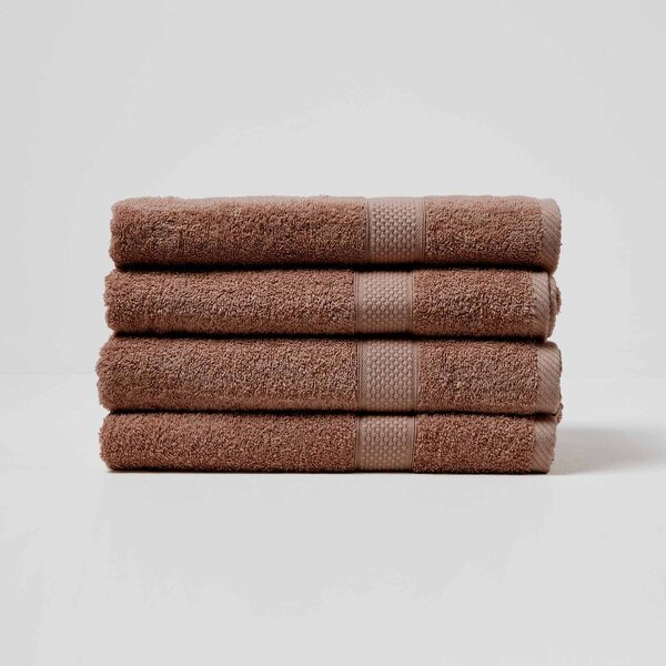 Homescapes Chocolate Bath Towel Set of 4 Turkish Cotton