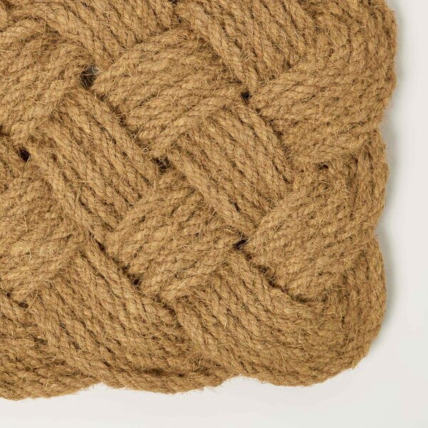 Homescapes Knotted Coir Doormat 75 x 45 cm Non-Slip Rubber Back