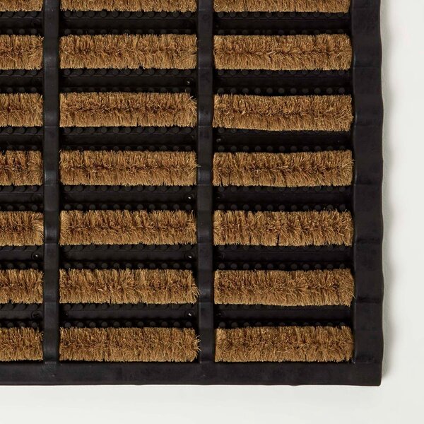 Homescapes Heavy Duty Rubber & Coir Doormat Scraper 60 x 40 cm