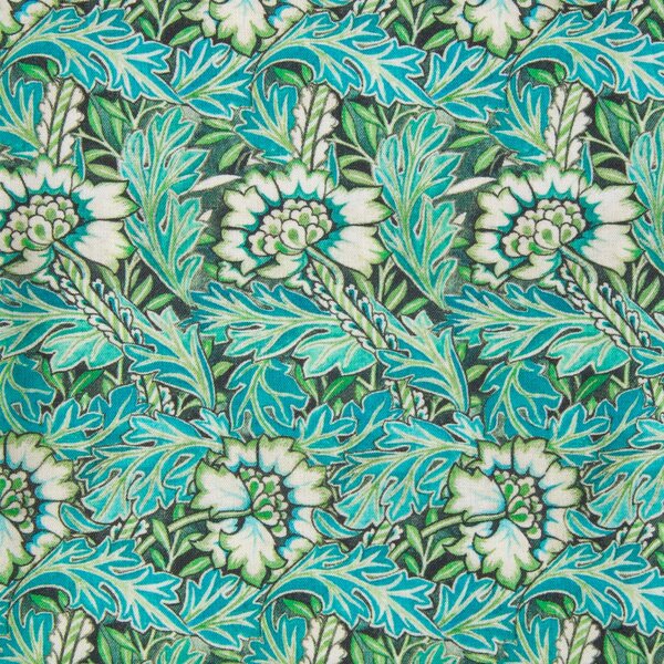 Homescapes Set of 4 Green William Morris Fat Quarters