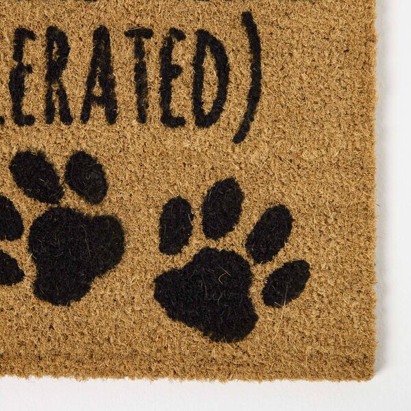 Homescapes "Dogs Welcome" Rubber & Coir Doormat, 40 x 60 cm