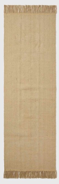 Homescapes Natural Jute Rug with Tassels, 66 x 200 cm