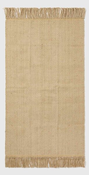 Homescapes Natural Jute Rug with Tassels, 70 x 120 cm