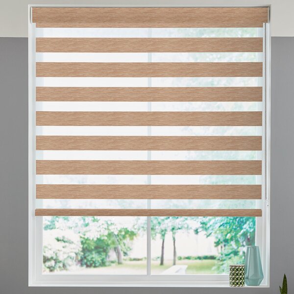 Nura Made to Measure Day Night Blind Bark