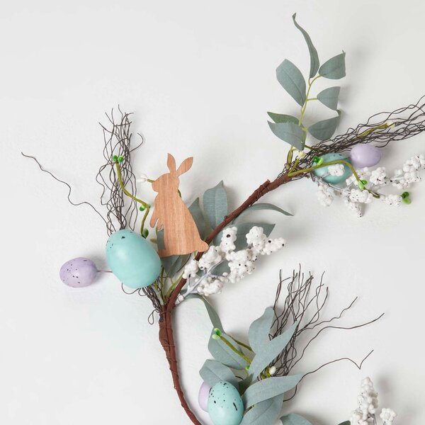 Homescapes Spring Easter Egg and Olive Leaves Garland