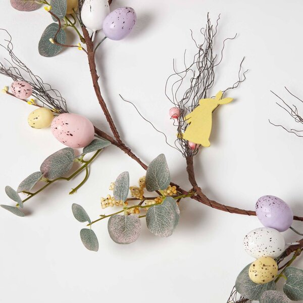 Homescapes Spring Easter Egg and Eucalyptus Garland