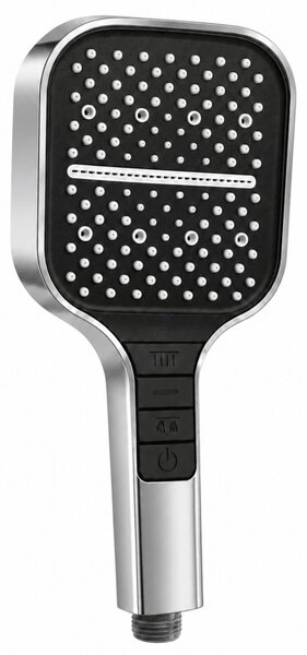 Showery® 7 Mode Water Saving Piano Shower Head, Silver