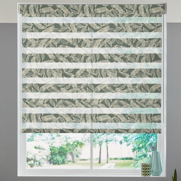 Foliage Made to Measure Day Night Blind Olive