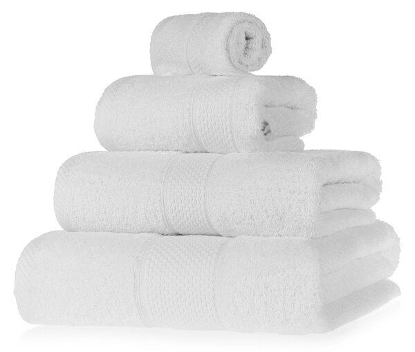 Homescapes White Bath Towel Set 100% Turkish Cotton