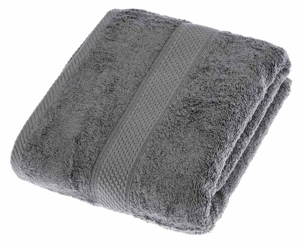 Homescapes Dark Grey Bath Towel 100% Turkish Cotton