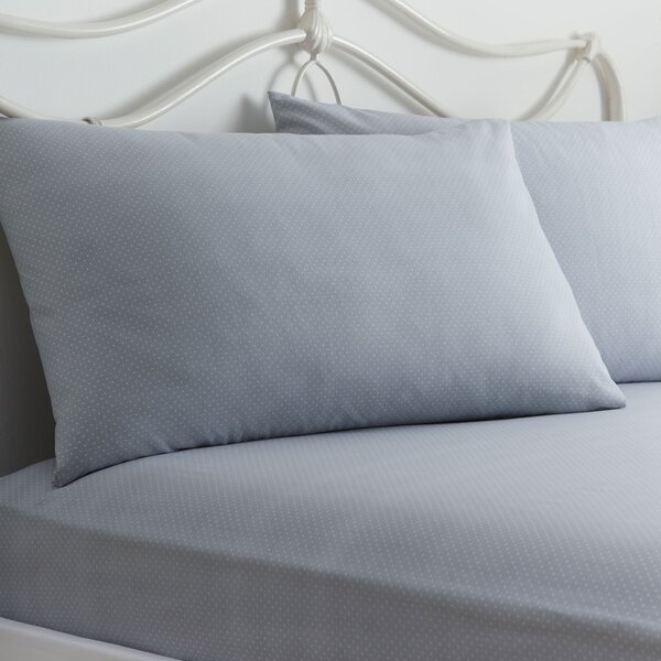 Dreams & Drapes Kristen Bed Linen Fitted Sheet Grey